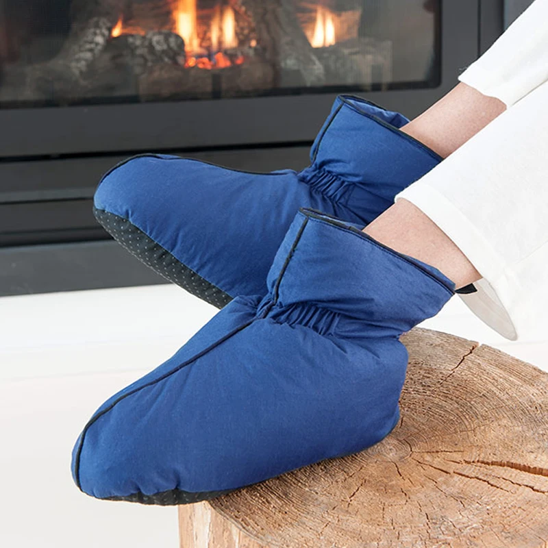 Ultralight Indoor Warm Duck Down Feather Filled Boots Unisex Winter Camping Sleeping Use Slippers Boots