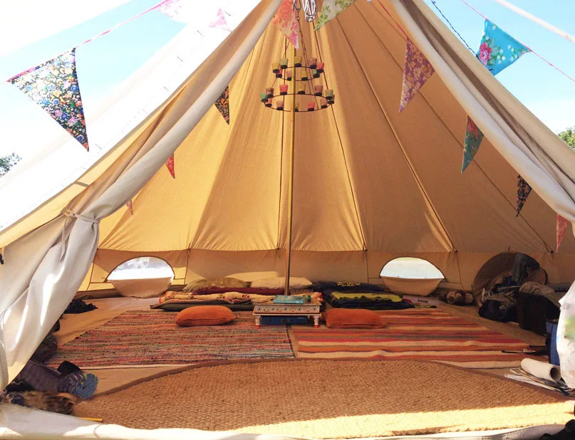 Large Waterproof 6M Diameter Mongolian Yurt Teepee Canvas Bell Tent for Camping