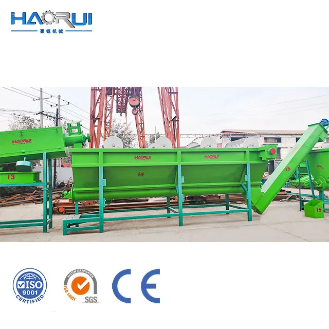 1500kg/Hour Fully Automatic PET Bottle Recycling Line New Used Machine Label Remover Plastic Pump Hot Washing Tank PP PVC PE