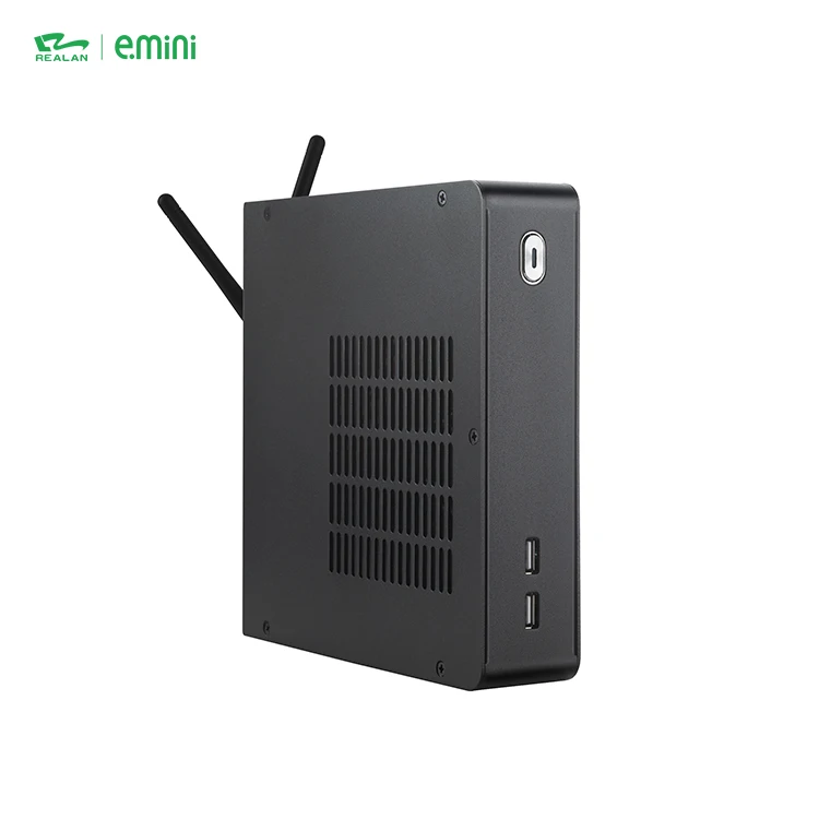 Безвентиляторный низкий уровень шума энергопотребление Компактный процессор Windows 10 Мини ПК настольный компьютер