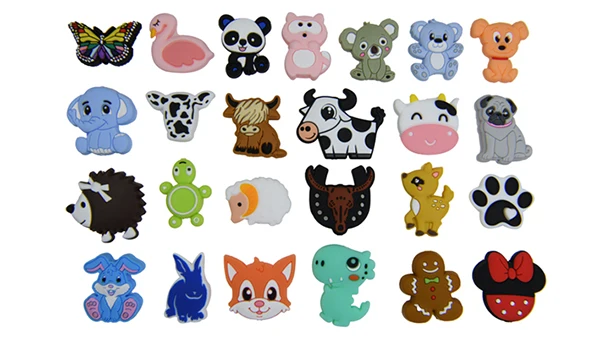 Hot Selling Animal Chewable Bead DIY Pacifier Chains BPA Free Beadabl Pen Baby Silicone Focal Beads
