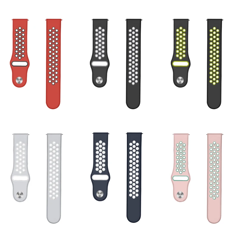 OULUCCI 22mm 20mm Silicone Strap For Samsung Galaxy Watch 46mm 42mm S3 Classic S2 Sport Band For amazfit bip strap