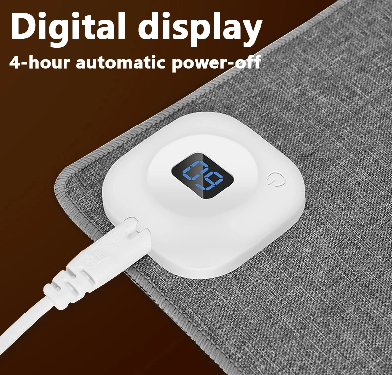 Oversized XXL Waterproof Six Levels Temperature Control Digital Display Heating Warmer Mouse Pad
