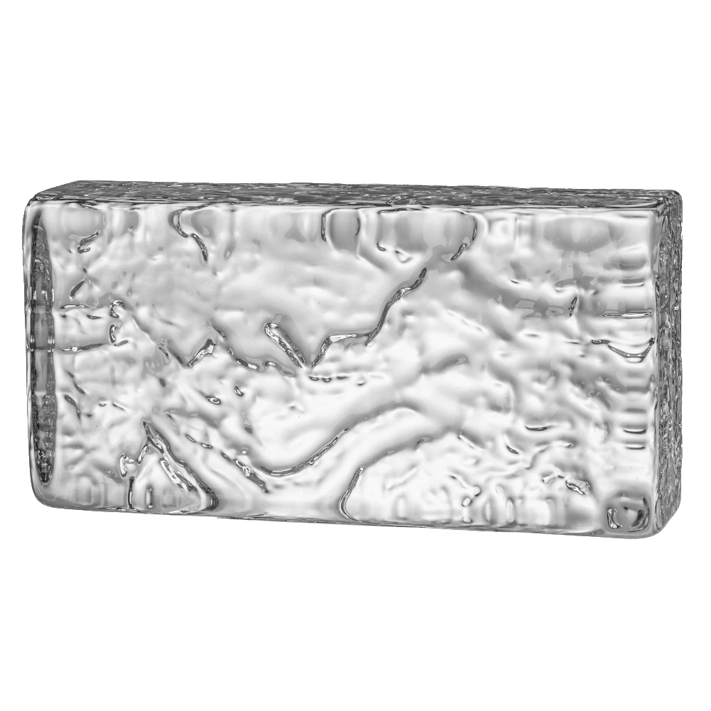 Ice oneside surface crystal glass block glass block factory for wholesale