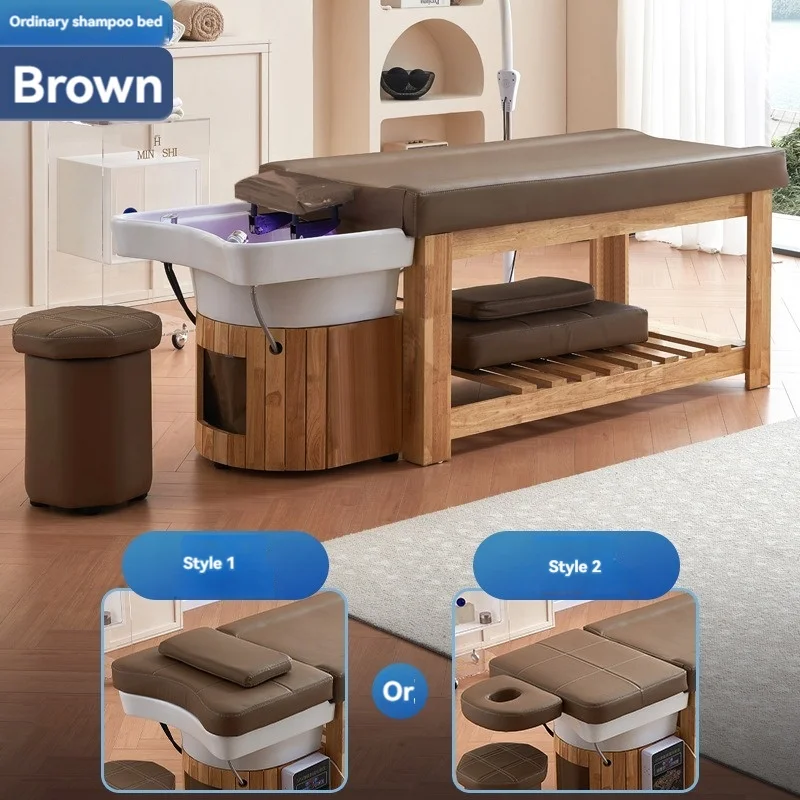 2024 YOUTAI new chinese style shampoo salon beauty bed with water circulation and steamer message spa bed