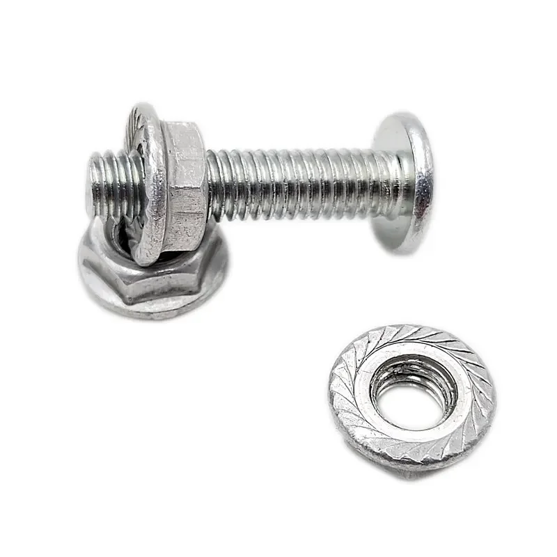 Factory wholesale quality titanium bolts DIN6921 hexagon socket truss head screws with hexagonal flange nuts