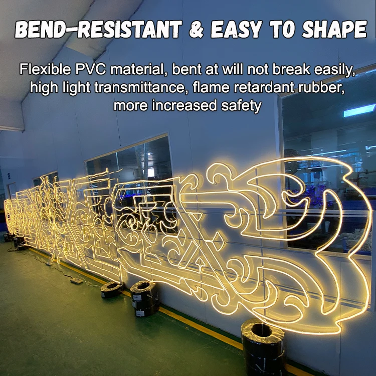 Led Neon Strip Light Flexible Led Light for Outdoor PVC IP67 Led Tubular Light 360 Degree Outdoor Neon Landscape