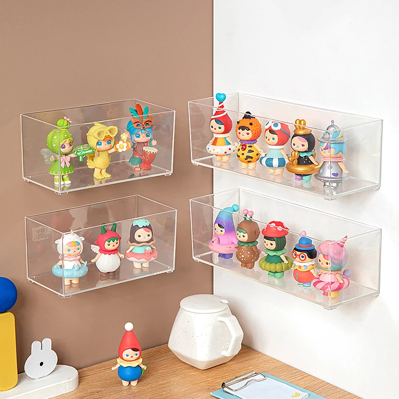 Stackable Transparent Doll Model Storage Box Home Decoration Wall Mounted Doll Display Box