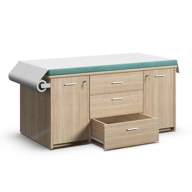 Hospital Medical Furniture Patient Examination Bed Clinic Table Couch Multi Functional Examination Bed with Cushion
