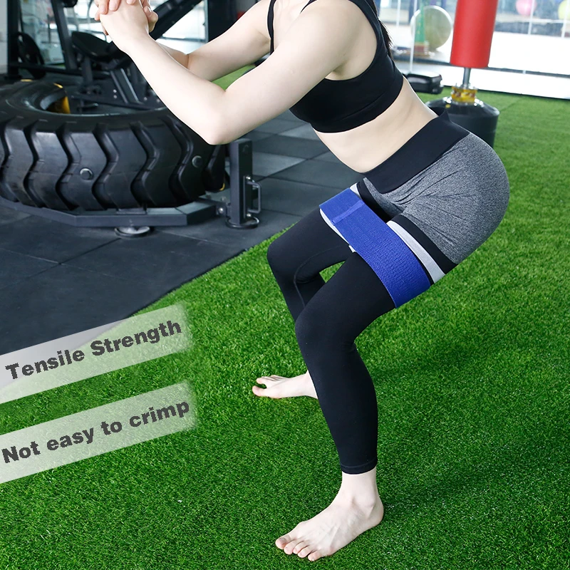  Черный рулон сопротивление упражнений петля ремешок для приседания ягодицы бедра тренировки