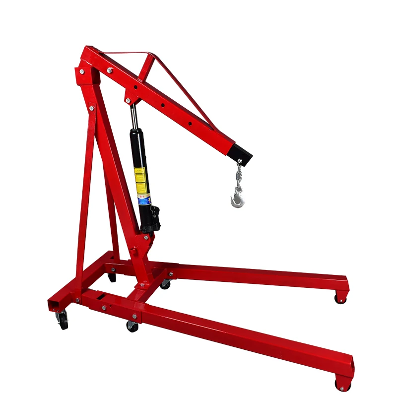 2 ton Manual Foldable Portable Shop Crane Car Lifting Hoist Engine Crane for sale