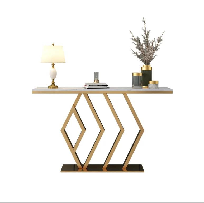 New Design Silver Modern Luxury Mirrored Hallway Console Table with Mirror