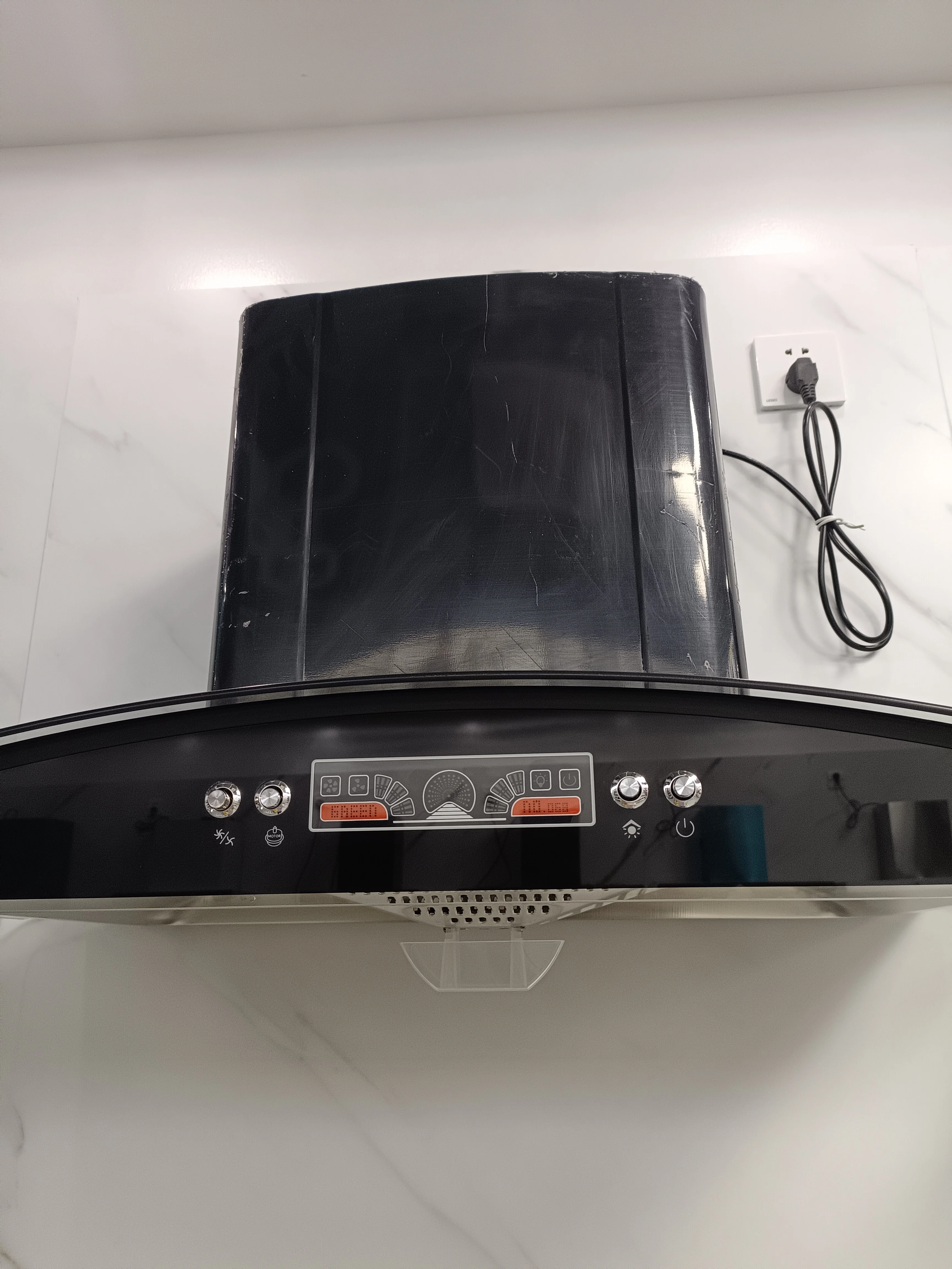 Curved Shape Modern Design Kitchen Hood Multiple Switch for you to Choose Support Logo Design Low MOQ Range Hood