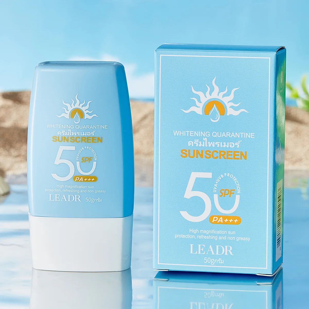 Private Label Natural Moisturizing Shimmer Glow SPF 60+ Zinc Sun Block Lotion Japanese Tinted Sunscreen