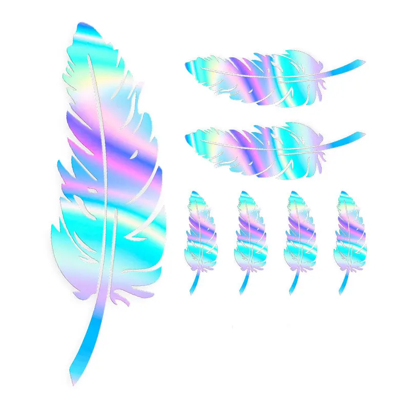 JPS OEM Naklejka Na Samochod Colorful Simple Feather Car Sticker