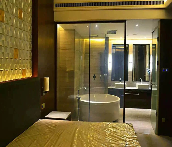 Rushui Smart Glass Decoration Projection Remote Control Laminated Glasses Sliding Doors