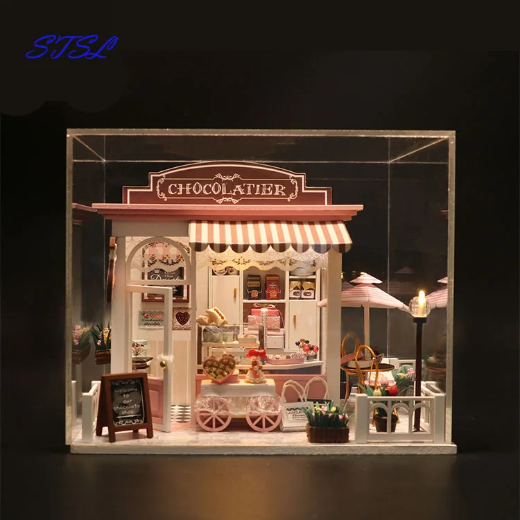 educational toys DIY TOY micro wooden doll house for girls birthday gift toy