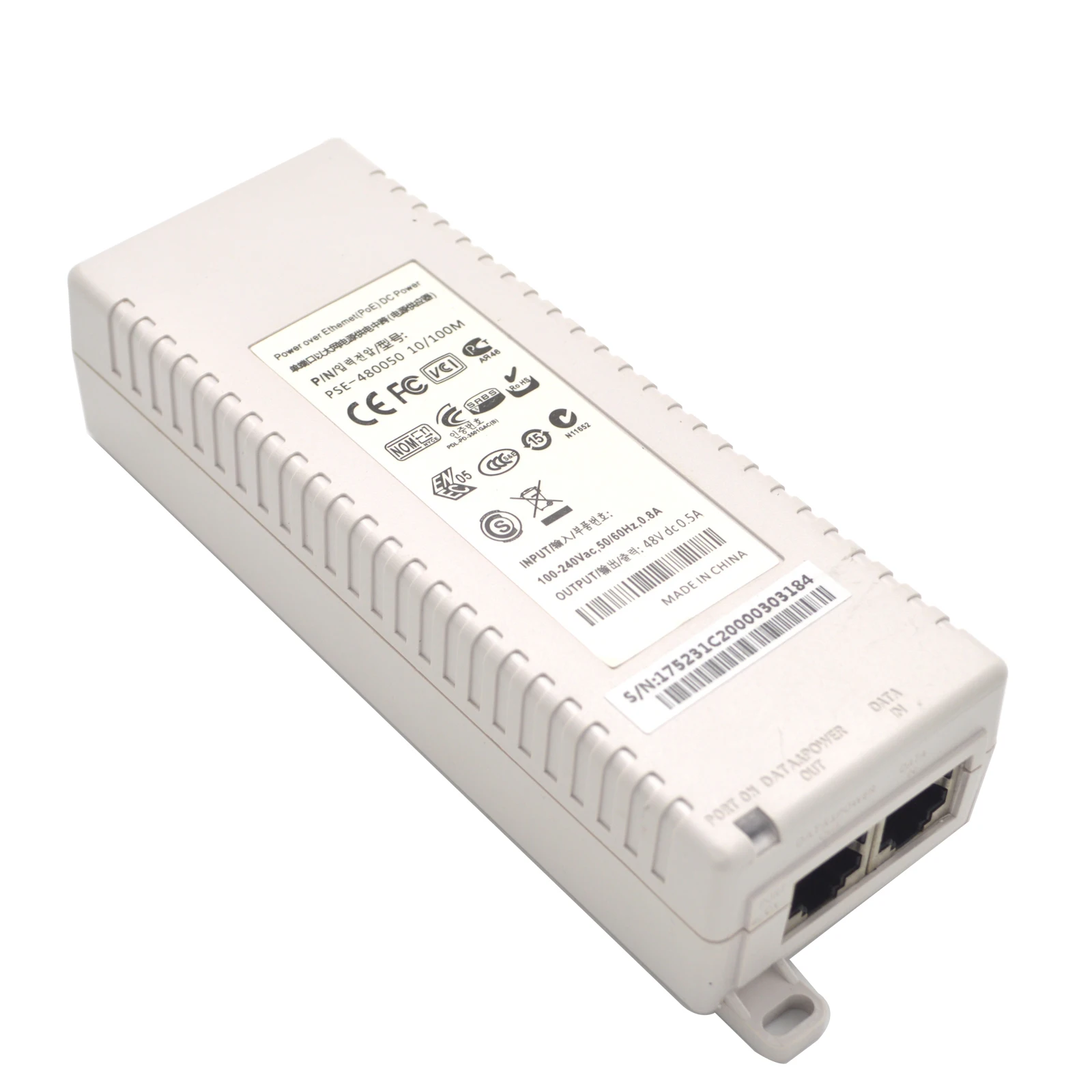  POE источник питания DC 56V инжектор rj45 ethernet адаптер с