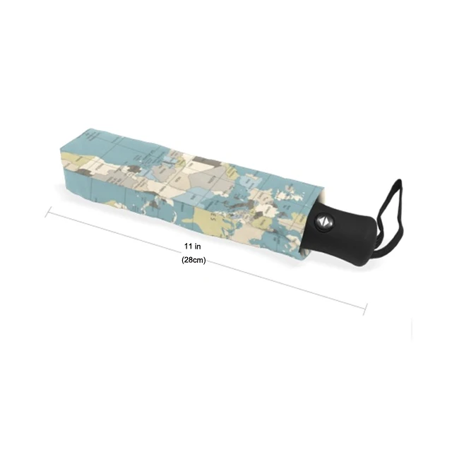 World Map Personal Customized Auto-open Outdoor Folding Umbrella