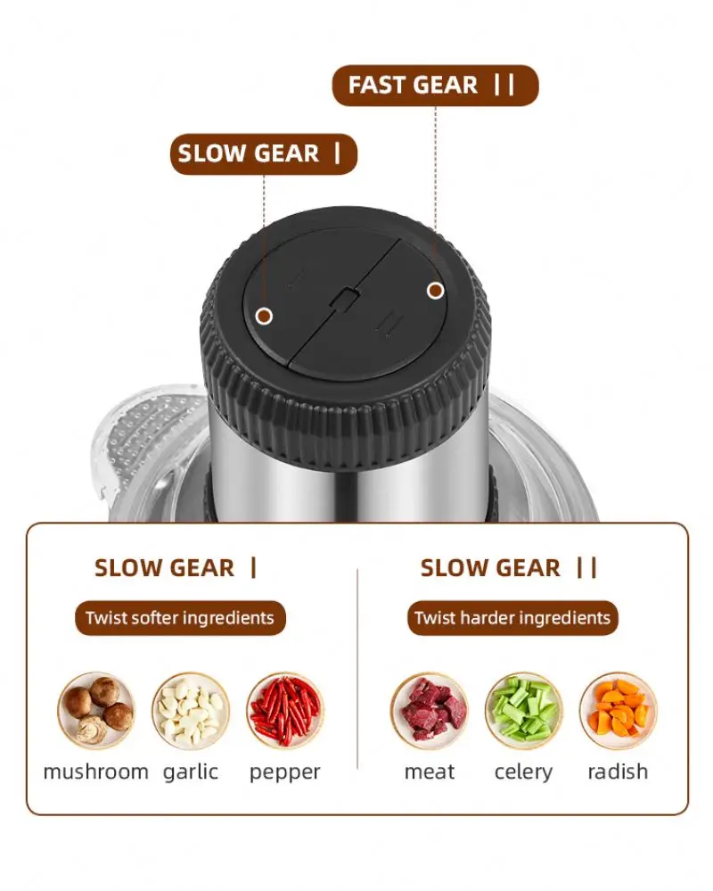 Food Processors The Box Electric Small Restaurants 220w Sauce High Cooking Held Steel with Blades Food Processors