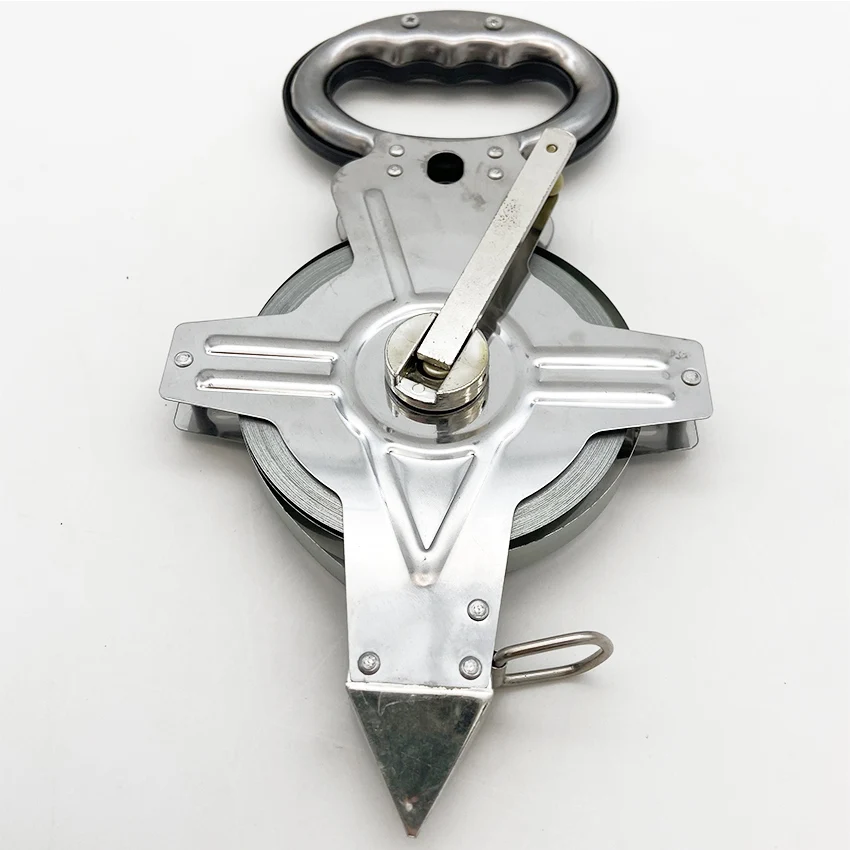 Large steel frame stainless steel tape with thickened case steel shaft ruler with strong ground tool ruler