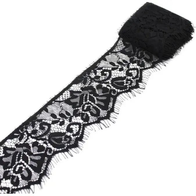 Wholesale 15cm White Elastic Lace Fabric 3Meter/Roll French Hollow Underwear Laces Trim Embroidery Ribbon DIY Clothing