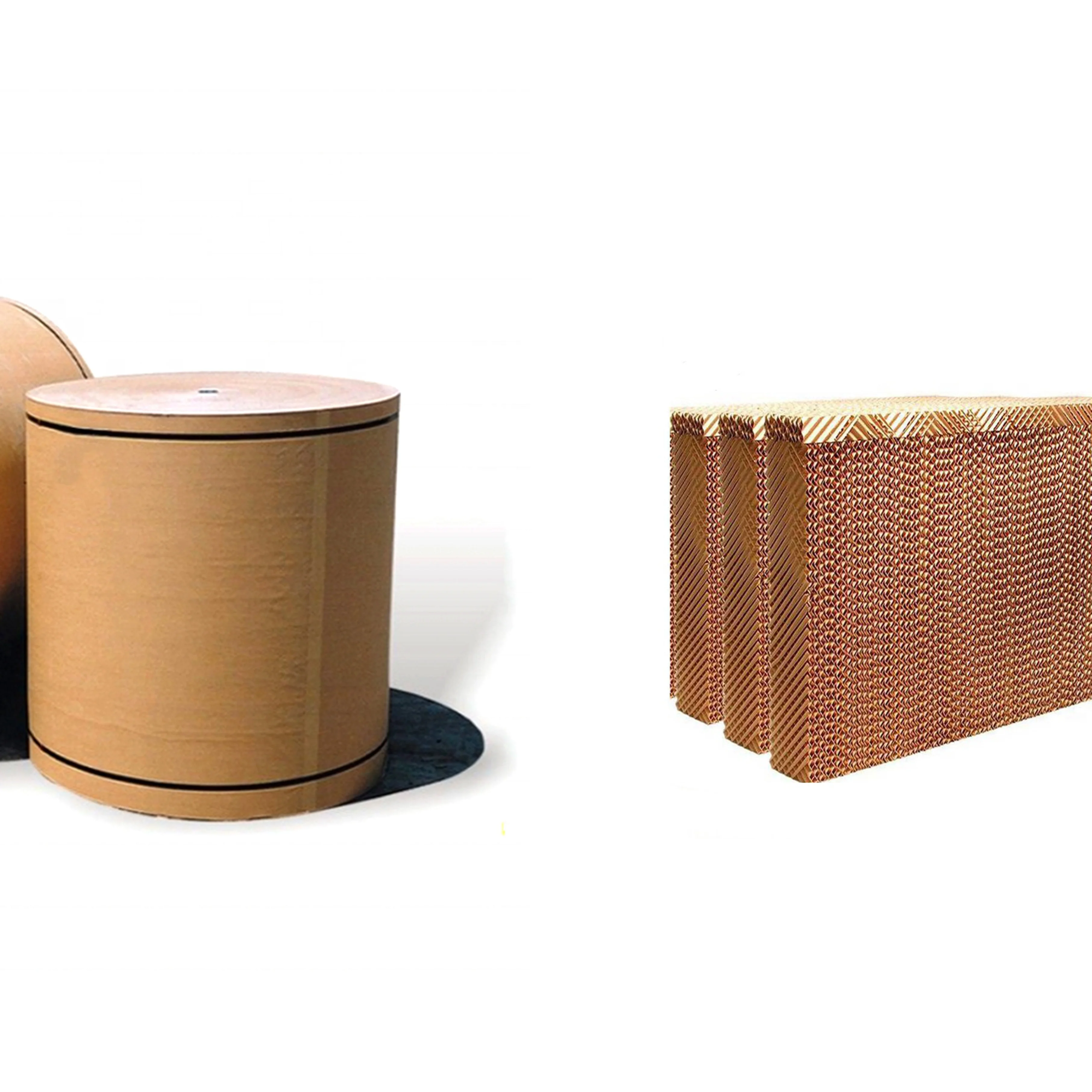 Latest Design chicken house evaporative cooling pad wall system for greenhouse and poultry farm paper wet curtain