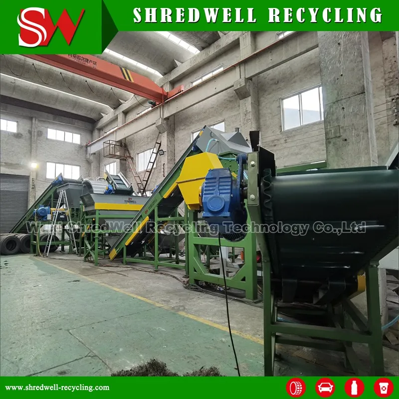 Shredwell Manufacturing New Type Tire Recycling Plant to Shred Different Scrap Tires