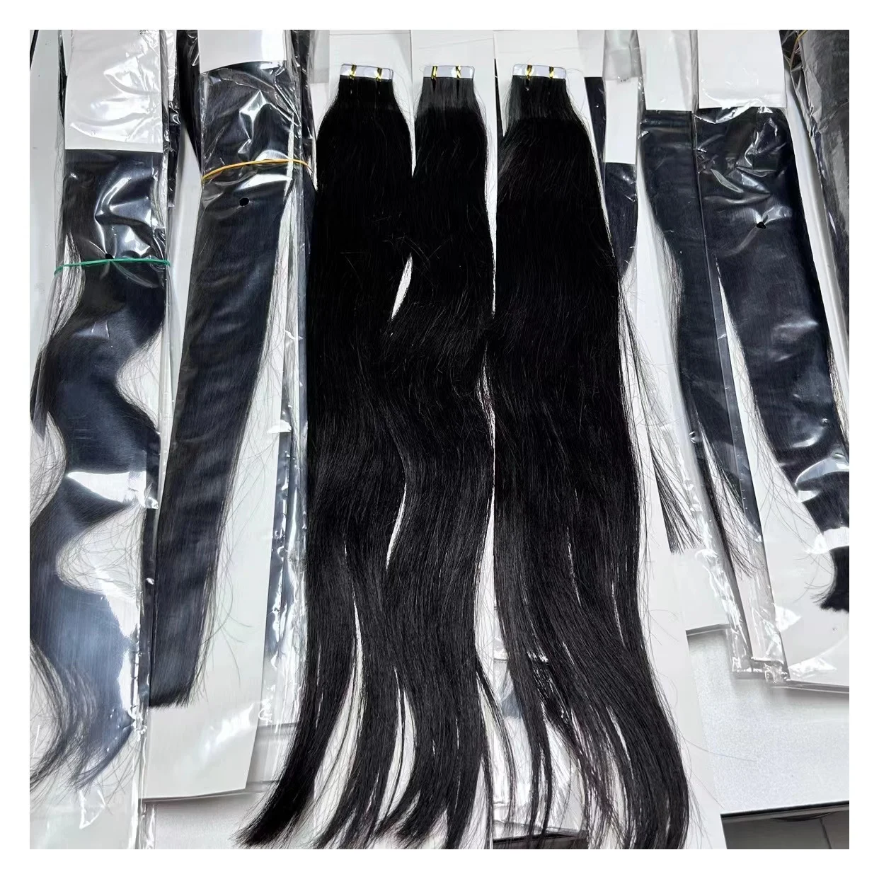 Double Drawn Russian Human Hair Tape Hair Extension, High Quality Natural Remy Tape In Hair Extension