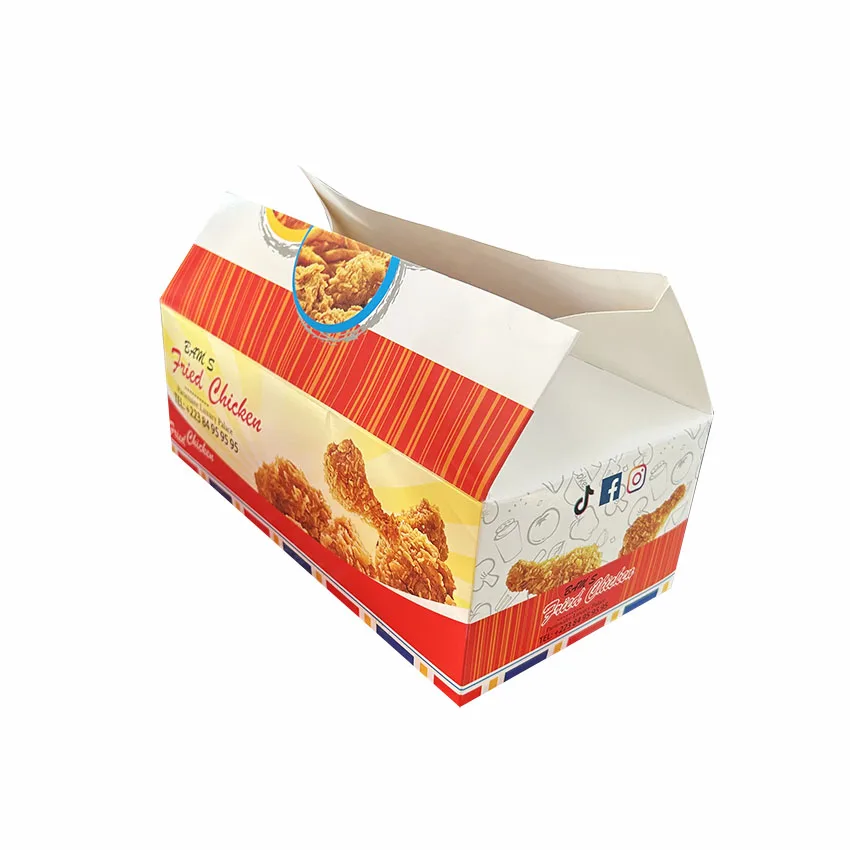 Factory Sale Lunch Take Away Box Paper Cardboard Fried Chicken Packaging Boxes