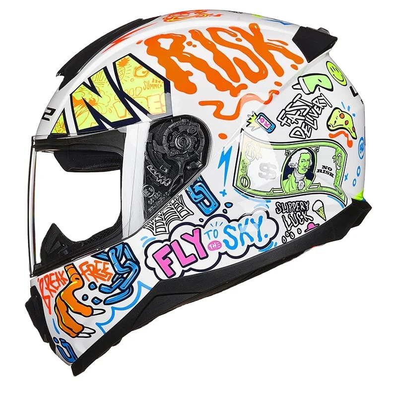 Original LS2 Brand Factory Wholesales KPA FF802 Dual lens full face helmets BT wireless intecom headset helmet for motorcycle