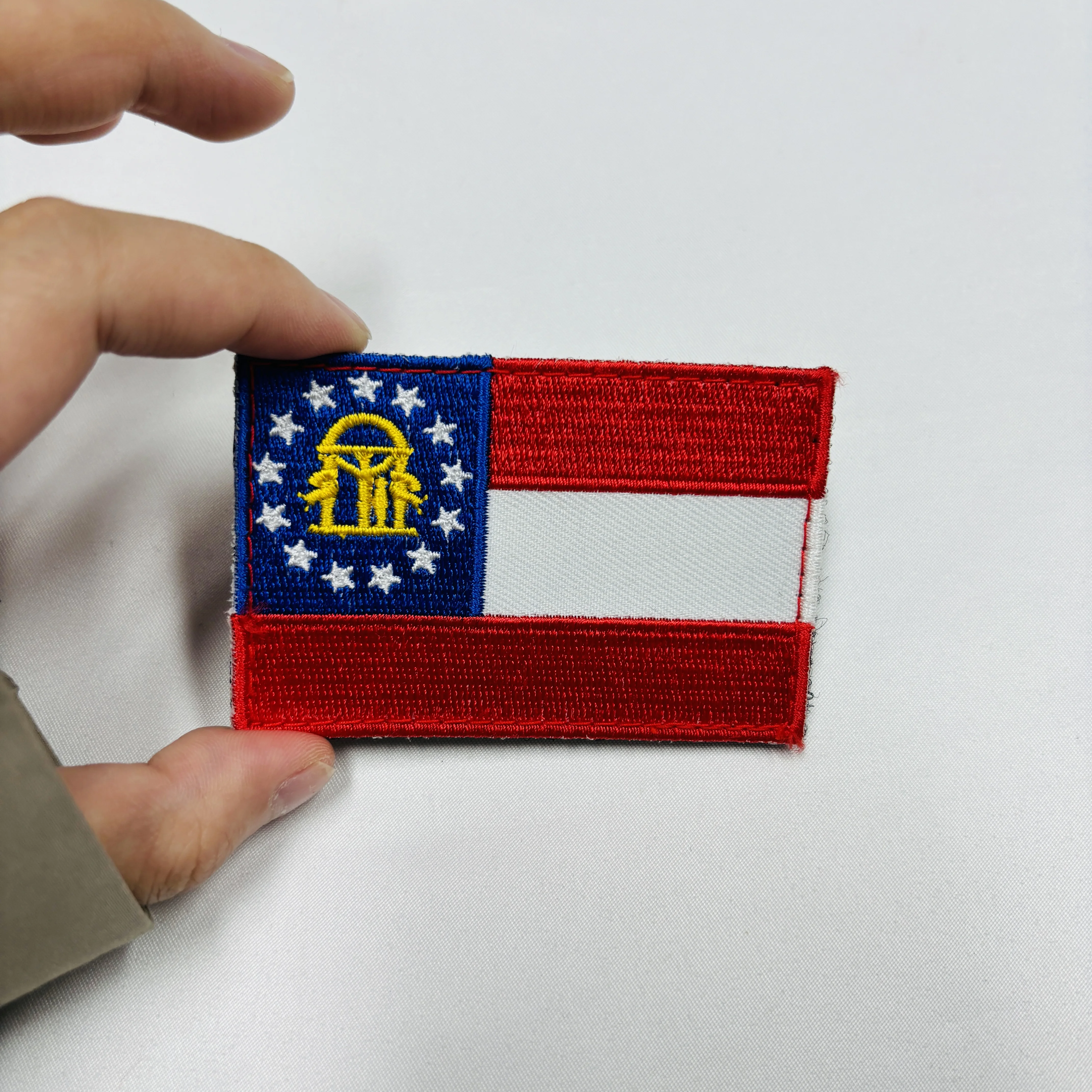 china factory Wholesale custom logo  clothing large embroidery badge t woven embroidered patch for sale