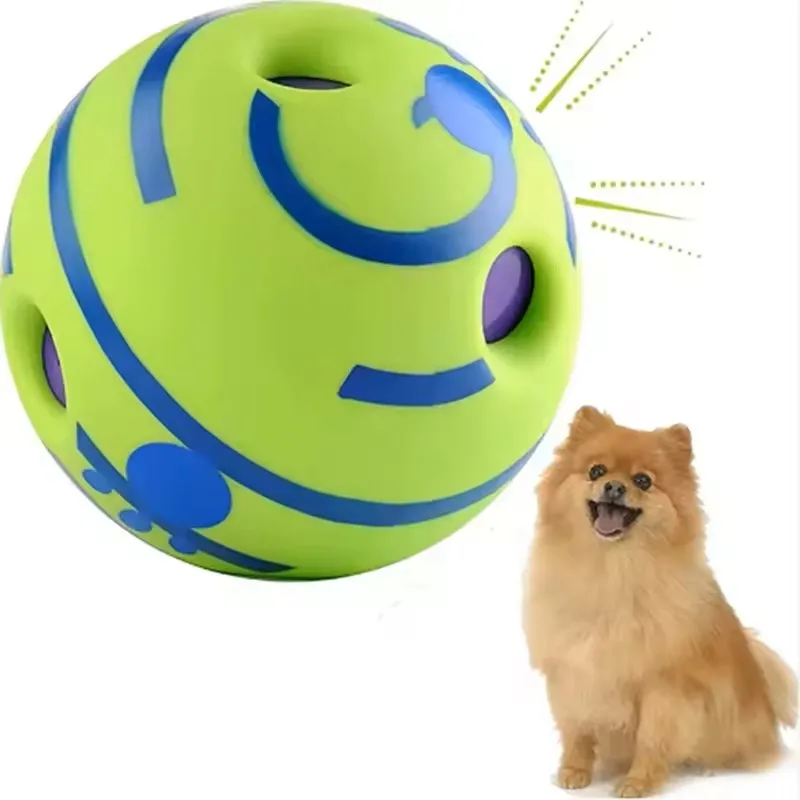 Factory Customization Wholesale PVC Durable Wobble Sound Dog Rolling Ball 8.8cm 11cm 14cm Pet Interactive dog Toy