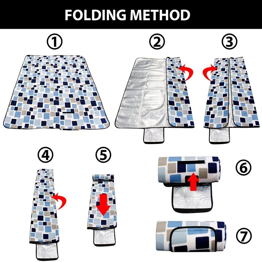 Folding Sand Free Sand Proof Outdoor Picknick Picnic Beach Eco Quilt Blanket Sand Proof Waterproof Picnic Beach Mat Blanket