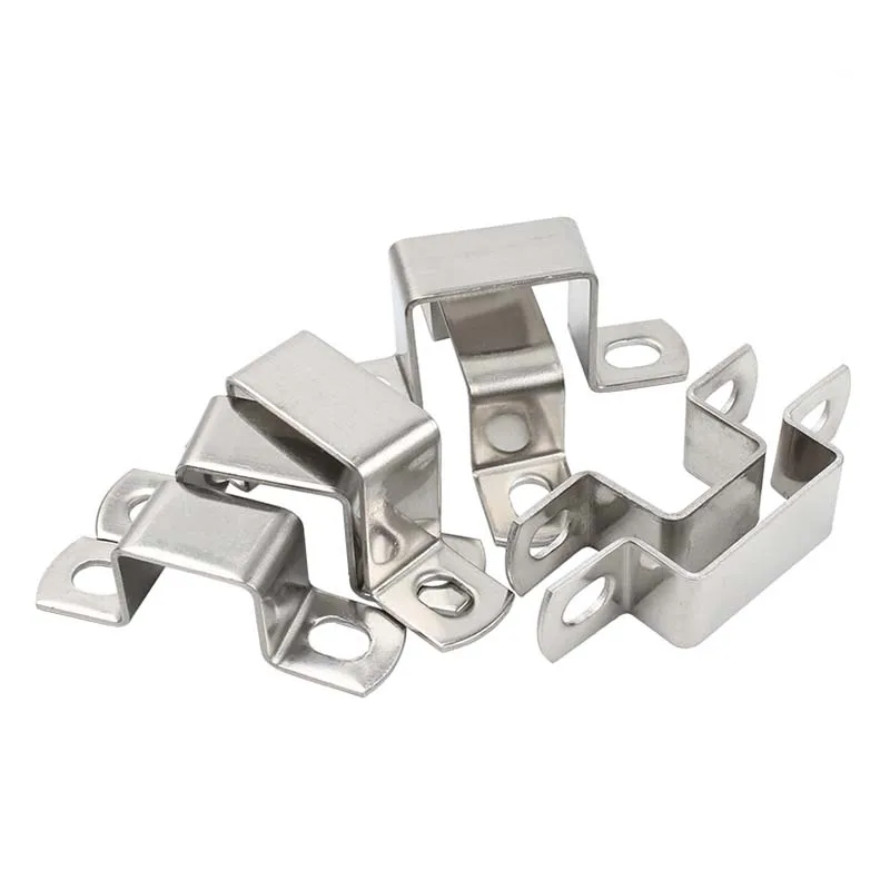 Зажим из нержавеющей стали 304 квадратный трубчатый зажим обруч u-образная пряжка квадратная карта для верховой езды