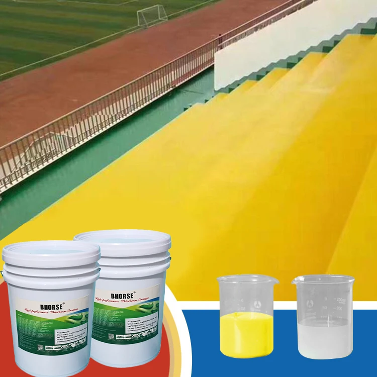 Peinture De Sol Waterborne Acrylic Polyurethane Coating Floor Paint For Indoor Ground Wall Stadium Runway Greenway Etc