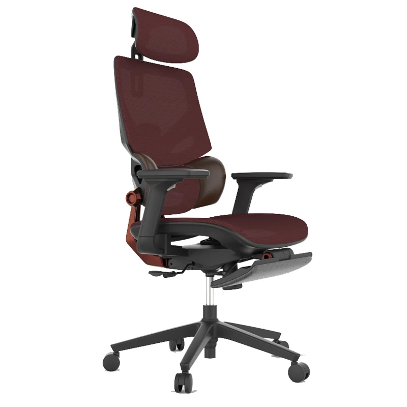 New Design Adjustable High Back Comfortable Backrest Swivel Ergonomic Office Rotating Mesh Chair With Footrest Seating