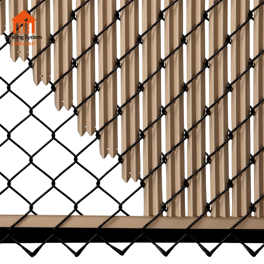 Vertical Strip 3D Garden Fence Panels Occultation Kit 6ft Black Hdpe Chain Link PVC Rigid Black Fence Privacy Slats