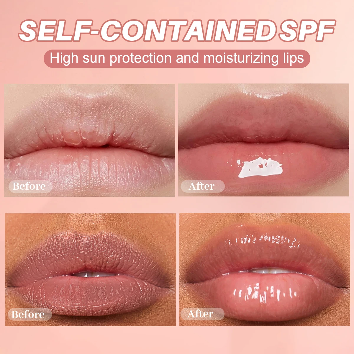 Custom Logo Strawberry Moisturizing Private Label Cream Lip Balm Gloss Set Vegan Natural Pink Organic SPF 30 Tinted Lip Balm