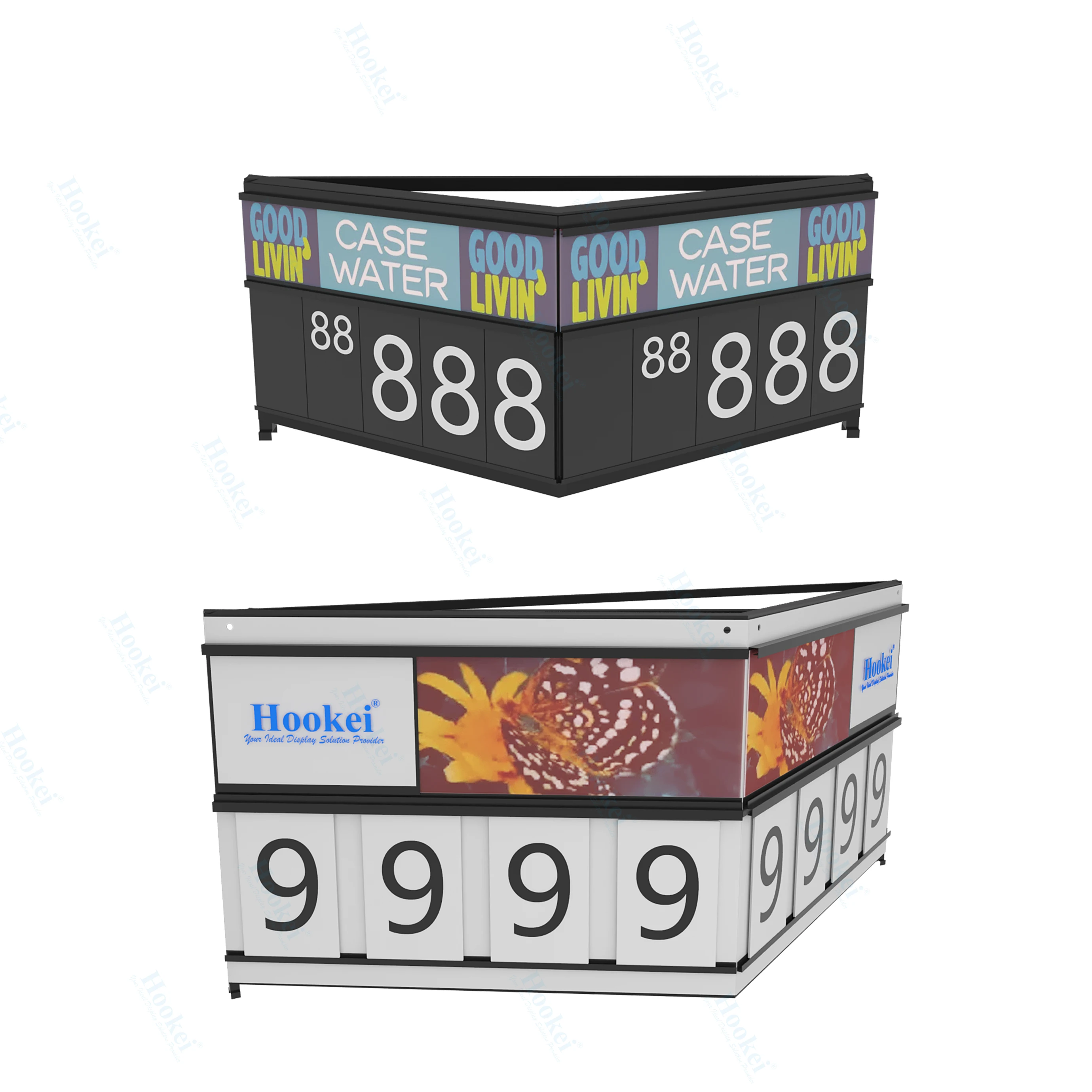 Supermarket Display Large PS Price Sign Board for Promotion Price Board with Flip Numbers