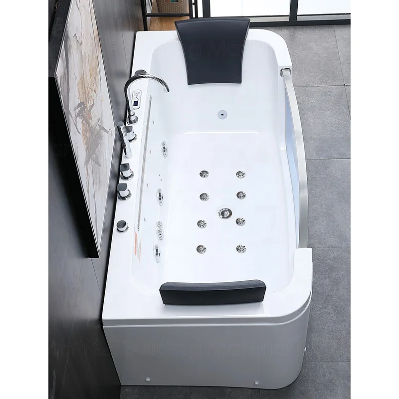 Leakage Protection Hot Tub Bath Led Color Light Jet Whirlpool Waterfall Massage Bathtub