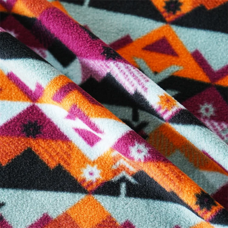 Printed polar fleece Blanket Pillow Cover fleece Recycled Warm 100% Polar Fleece tissus polaire tela polar french terry printed