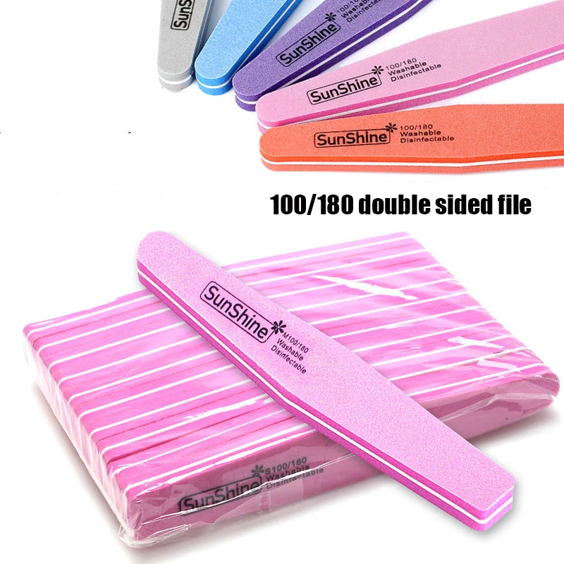 Amazon Hot New Professional Rhombus Nail file 100/180 Sandpaper Sanding files Polishing files nails grinding equipment manicure