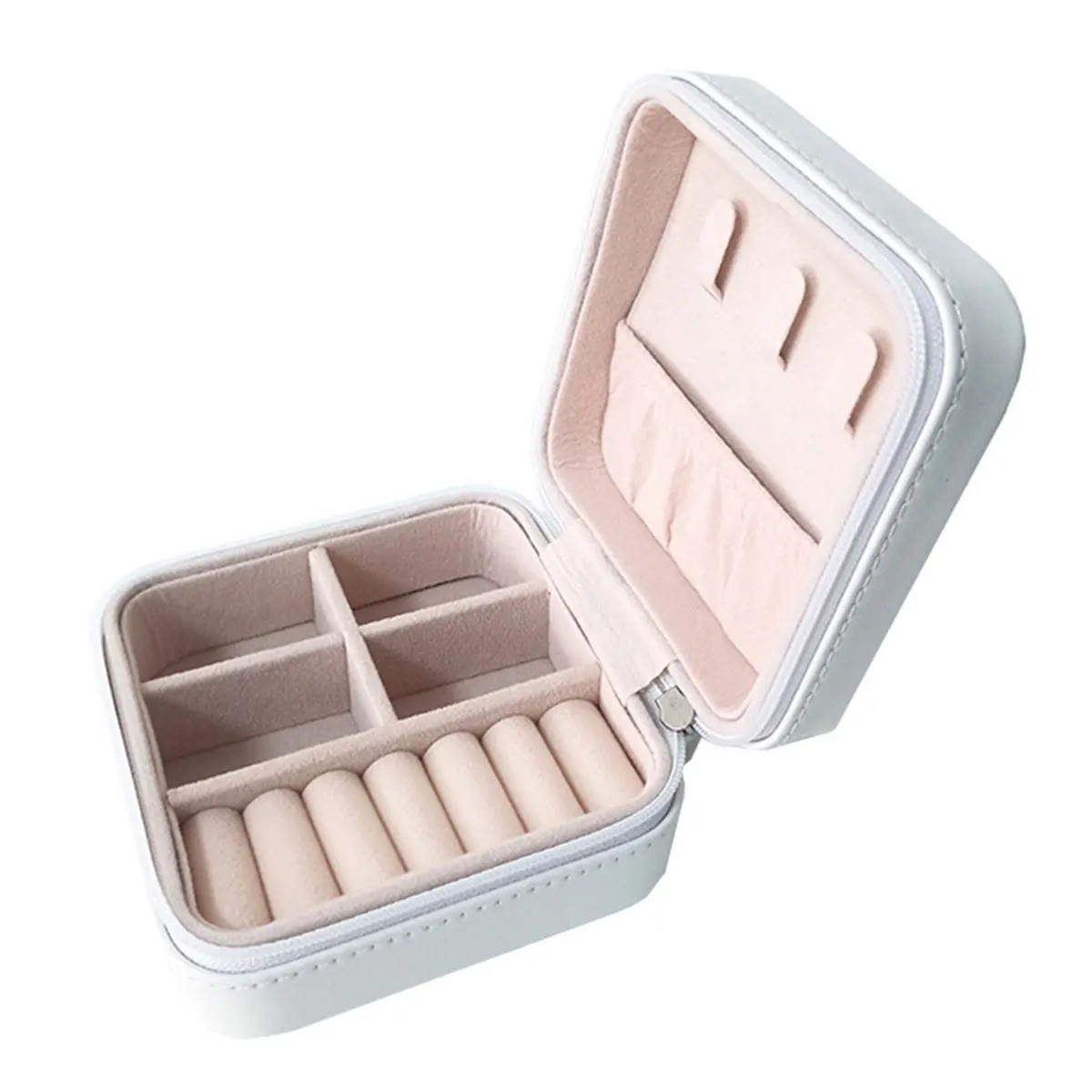 Travel Jewellery Organizer Pu Leather Small Jewelry Box for Women Girl Earring Ring Necklace Bracelet Storage Display