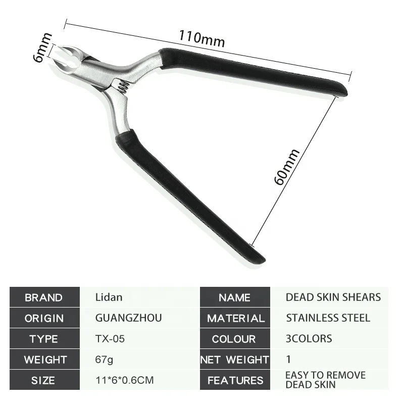 1pc Nail Cuticle Nipper Olecranon Scissors Toenail Ingrown Remove Dead Skin Scissor T-shape Stainless Steel Manicure Plier Tool