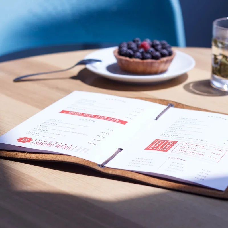 Restaurant Genuine Leather Menu Covers Durable Wine List Cover Vintage Drink Menu Folder Holder Sleeve for Bar Hotel