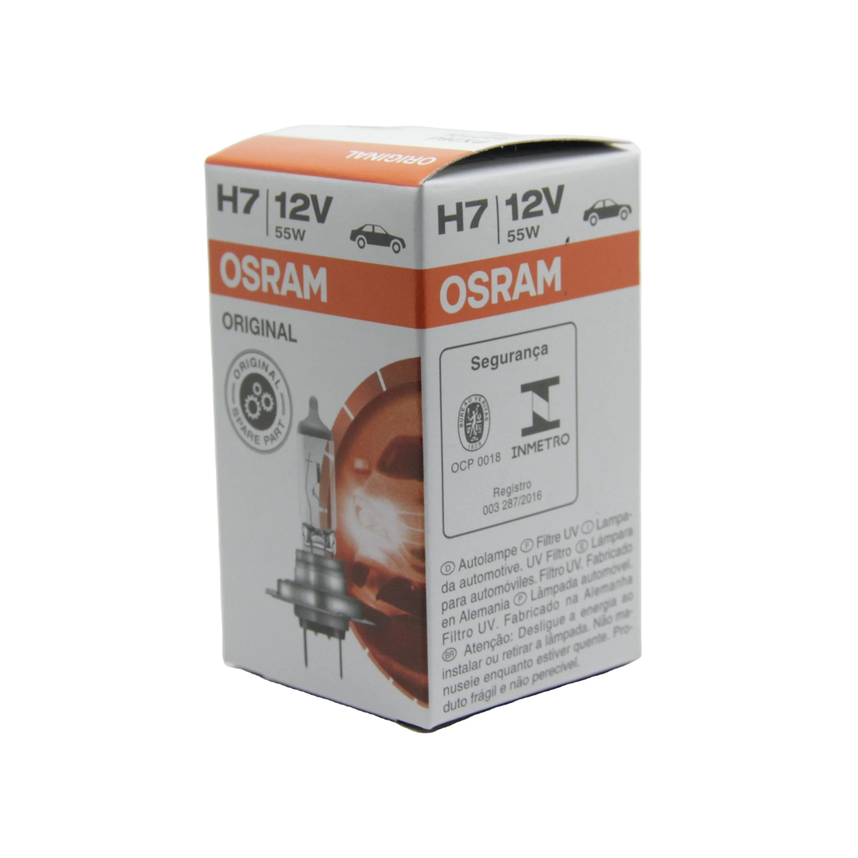 OSRAM H7 64210 12V 55W Halogen Headlight Bulb P43t, Automotive Lighting System, Car Accessories Headlamp, Spare Parts