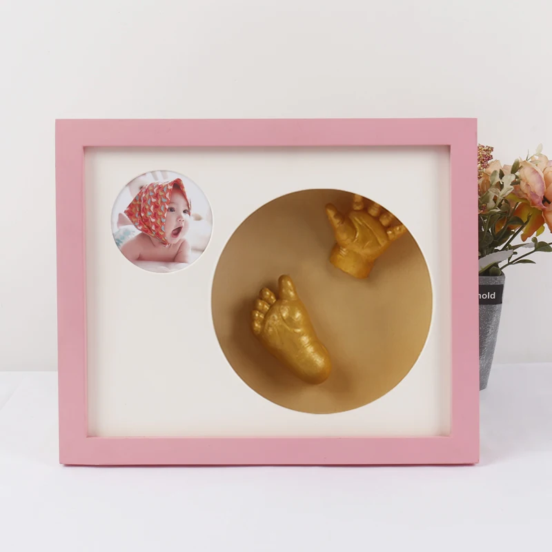 Baby hand and foot membrane 3D model clone powder diy photo frame baby full moon birthday gift