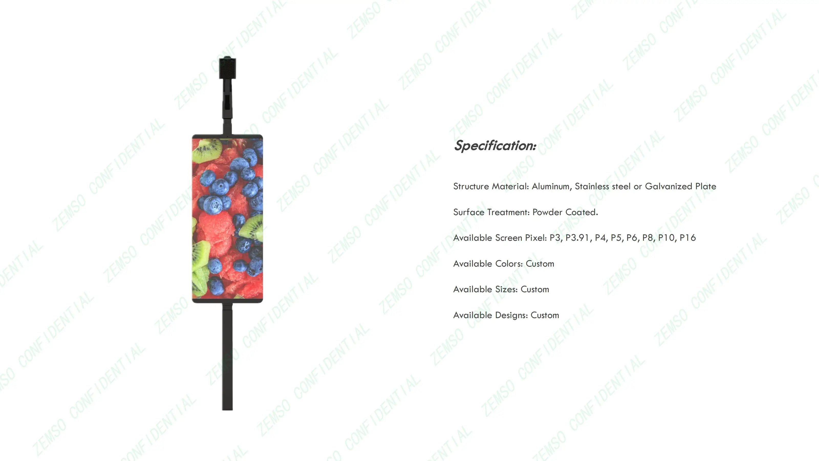 Led p1.2 display billboard full color street lighting pole led screen outdoor digital street lamp signage