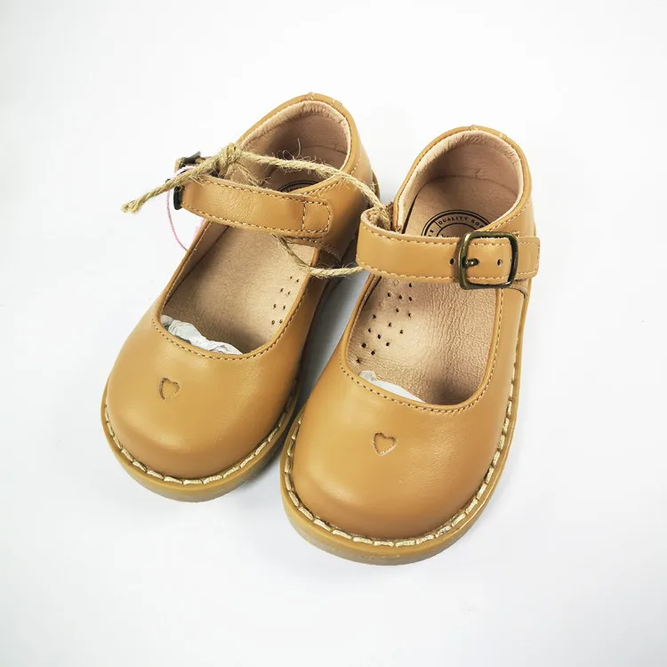 High Quality Genuine Leather School Uniform Princess Mary Jane Flat Dress Kids Girl Shoes